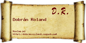 Dobrán Roland névjegykártya